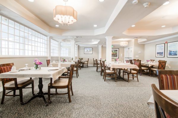 A large formal dining area