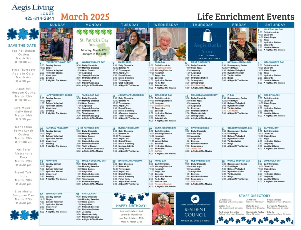activity calendar