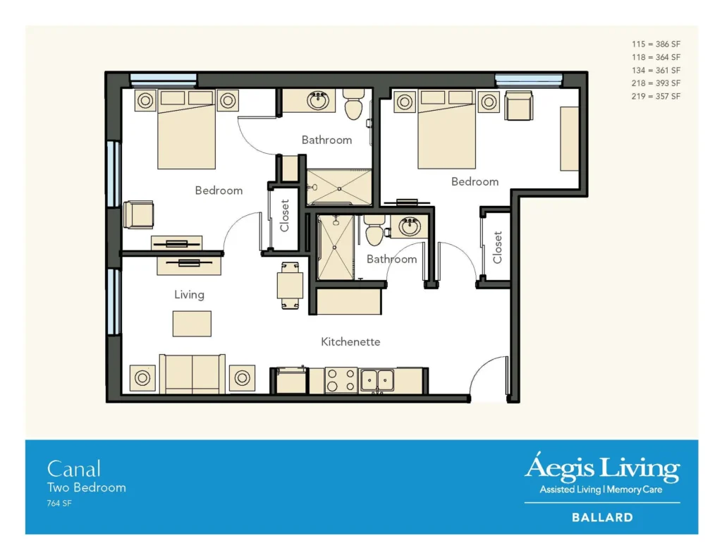 two bed
