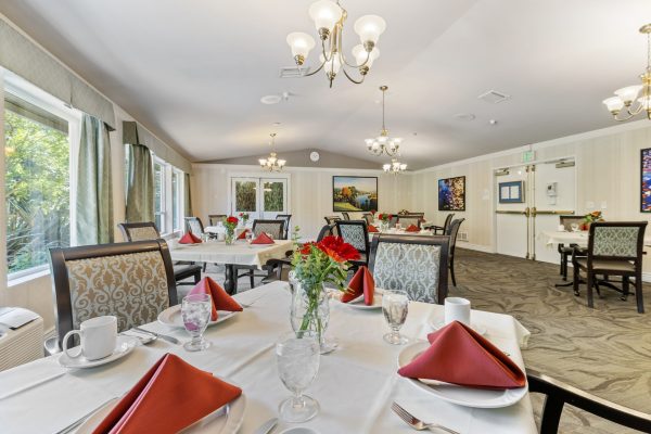 A formal dining area