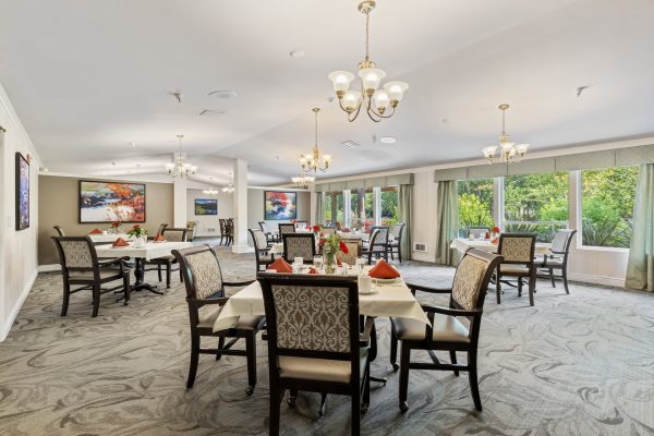 A formal dining area