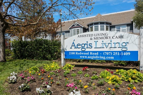 The Aegis Living sign