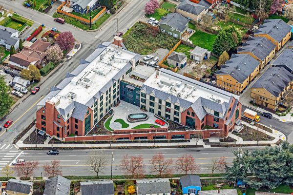 An aerial view of Aegis Living Greenwood