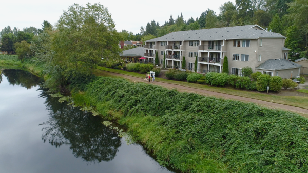 An outdoor view of Aegis Living Redmond