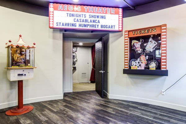 A movie theater entrance