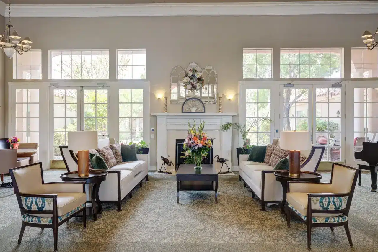 Window-lit lounge area